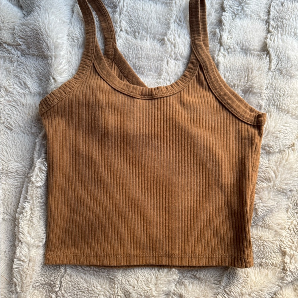 Wild Fable Camel Ribbed Tank Top - Picture 4 of 4